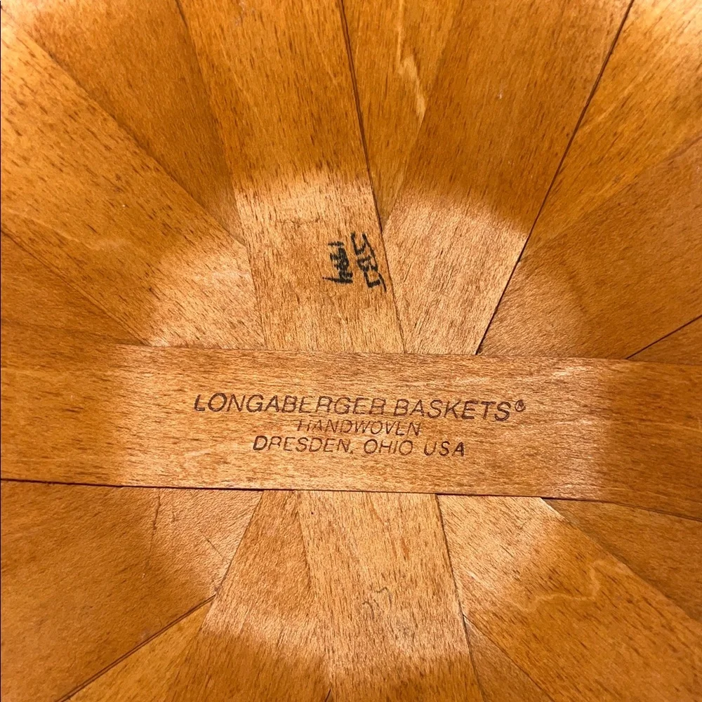 Longaberger Orange Woven Basket - Picture 3 of 5